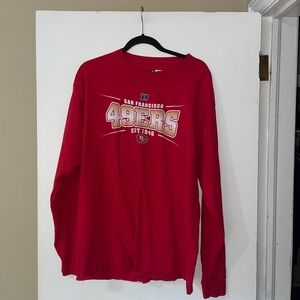 San Francisco 49ers NFL Team Apparel Red Long Sleeve‎ T Shirt Mens XL Est 1946